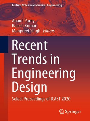 cover image of Recent Trends in Engineering Design